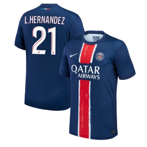 Fotbalové Dres Paris Saint-Germain Lucas Hernandez #21 Domácí 2024-25 Krátký Rukáv